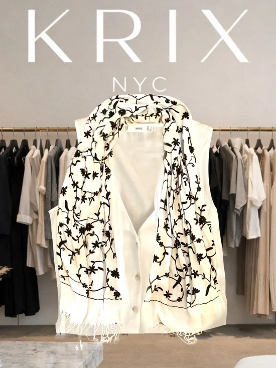 Mango White Maxi Dress with Free gift Embroidered Scarf - Picture 3 of 3